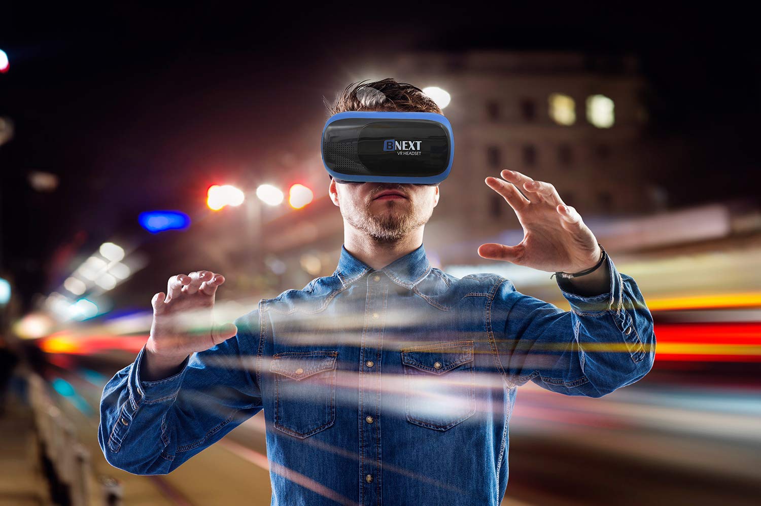Gafas VR Compatible con iPhone/Android, Gafas Realidad Virtual para Movil -  Disfruta de los Mejores Juegos y Videos RV, 360 y 3D, de Máxima Calidad y  con la Mayor Comodidad (Azul) 